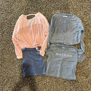 Hollister Tops Collection - Peach, Gray, and Blue - XS - excellent condition!